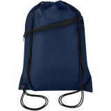 Vue 2 de Sac à cordon Oriole en RPET avec poche avant zippée, 5 L