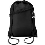 Vue 4 de Sac à cordon Oriole en RPET avec poche avant zippée, 5 L