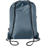Vue 3 de Sac à cordon Oriole en RPET avec poche avant zippée, 5 L