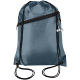 Vue 4 de Sac à cordon Oriole en RPET avec poche avant zippée, 5 L