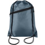 Vue 2 de Sac à cordon Oriole en RPET avec poche avant zippée, 5 L