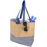 Vue 3 de Grand sac fourre-tout en papier paille Rhythm avec fermeture à glissière, 21 L