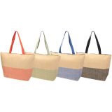 Vue 5 de Grand sac fourre-tout en papier paille Rhythm avec fermeture à glissière, 21 L