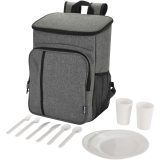 Vue 11 de Sac à dos isotherme 20 L Tundra recyclé et certifié GRS pour pique-nique avec ensemble de couverts