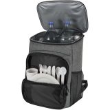 Vue 12 de Sac à dos isotherme 20 L Tundra recyclé et certifié GRS pour pique-nique avec ensemble de couverts