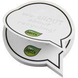 Vue 3 de Post-its recyclés Sticky-Mate® en forme de bulles