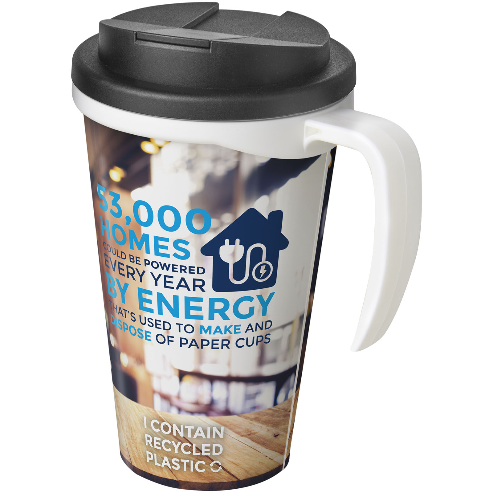 Mug isolant Brite-Americano® Grande 350ml avec couvercle anti fuite