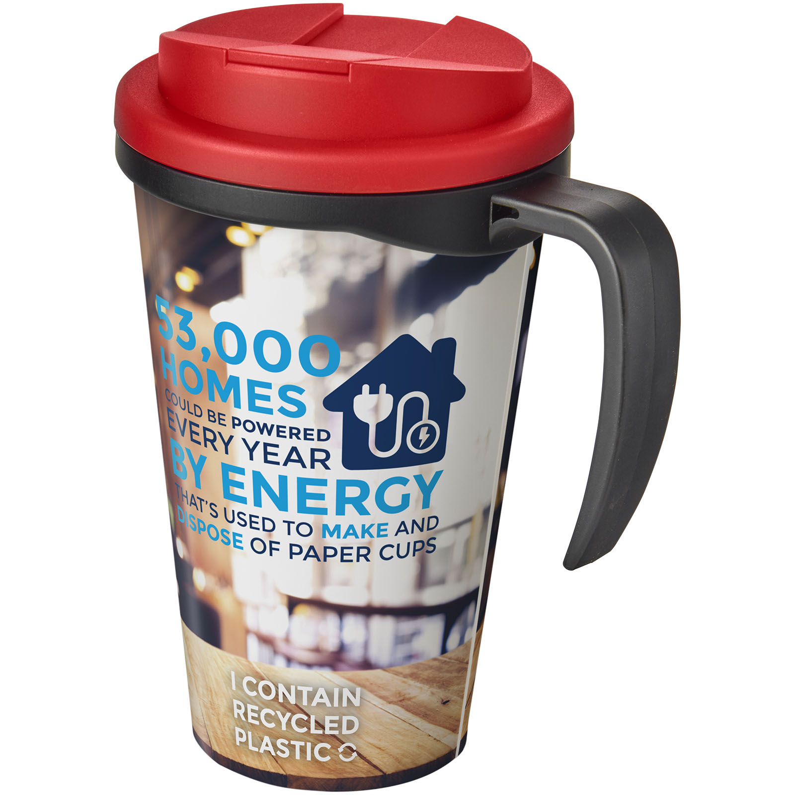 Mug isolant Brite-Americano® Grande 350ml avec couvercle anti fuite