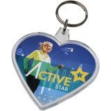 Vue 1 de Porte-clés en forme de coeur Combo