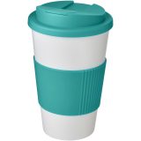 Vue 1 de Gobelet isolant Americano® 350ml avec bandeau antidérapant et couvercle anti-fuite