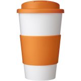 Vue 2 de Gobelet isolant Americano® 350ml avec bandeau antidérapant et couvercle anti-fuite