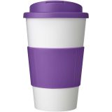 Vue 2 de Gobelet isolant Americano® 350ml avec bandeau antidérapant et couvercle anti-fuite