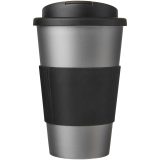Vue 2 de Gobelet isolant Americano® 350ml avec bandeau antidérapant et couvercle anti-fuite