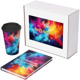 Vue 1 de Coffret cadeau Keswick en matériaux recyclés – Carnet Novella Brontë et gobelet Americano