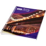 Vue 1 de Carnet de notes à spirales A5 Desk-Mate® avec couverture arrière imprimée