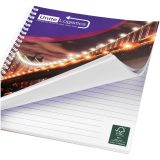 Vue 5 de Carnet de notes à spirales A5 Desk-Mate® avec couverture arrière imprimée