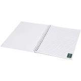 Vue 4 de Carnet de notes à spirales A4 Desk-Mate® avec couverture arrière imprimée