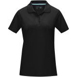 Vue 2 de Polo Graphite bio manches courtes femme