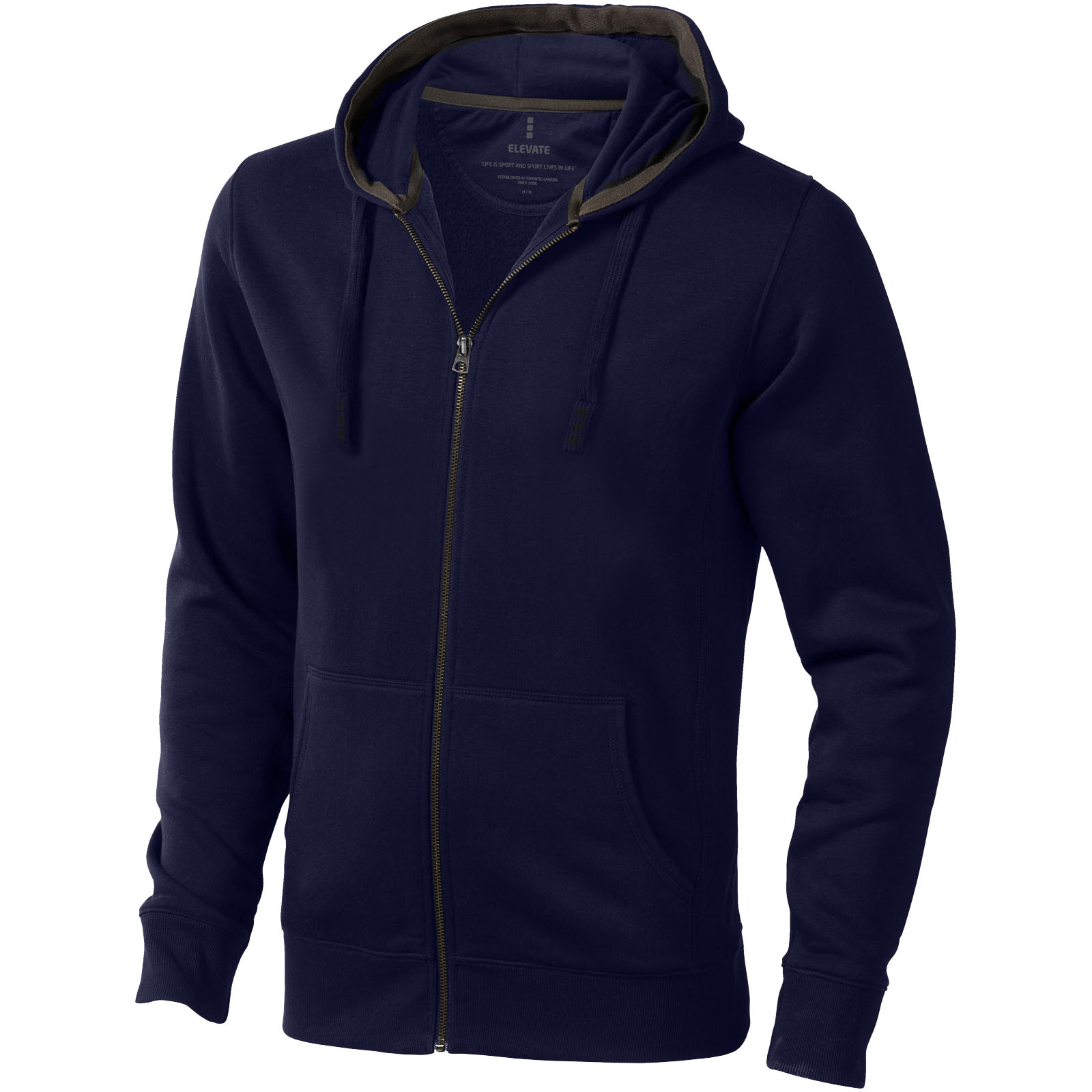 Sweat shirt à capuche full zip unisex de 300 g/m² Arora