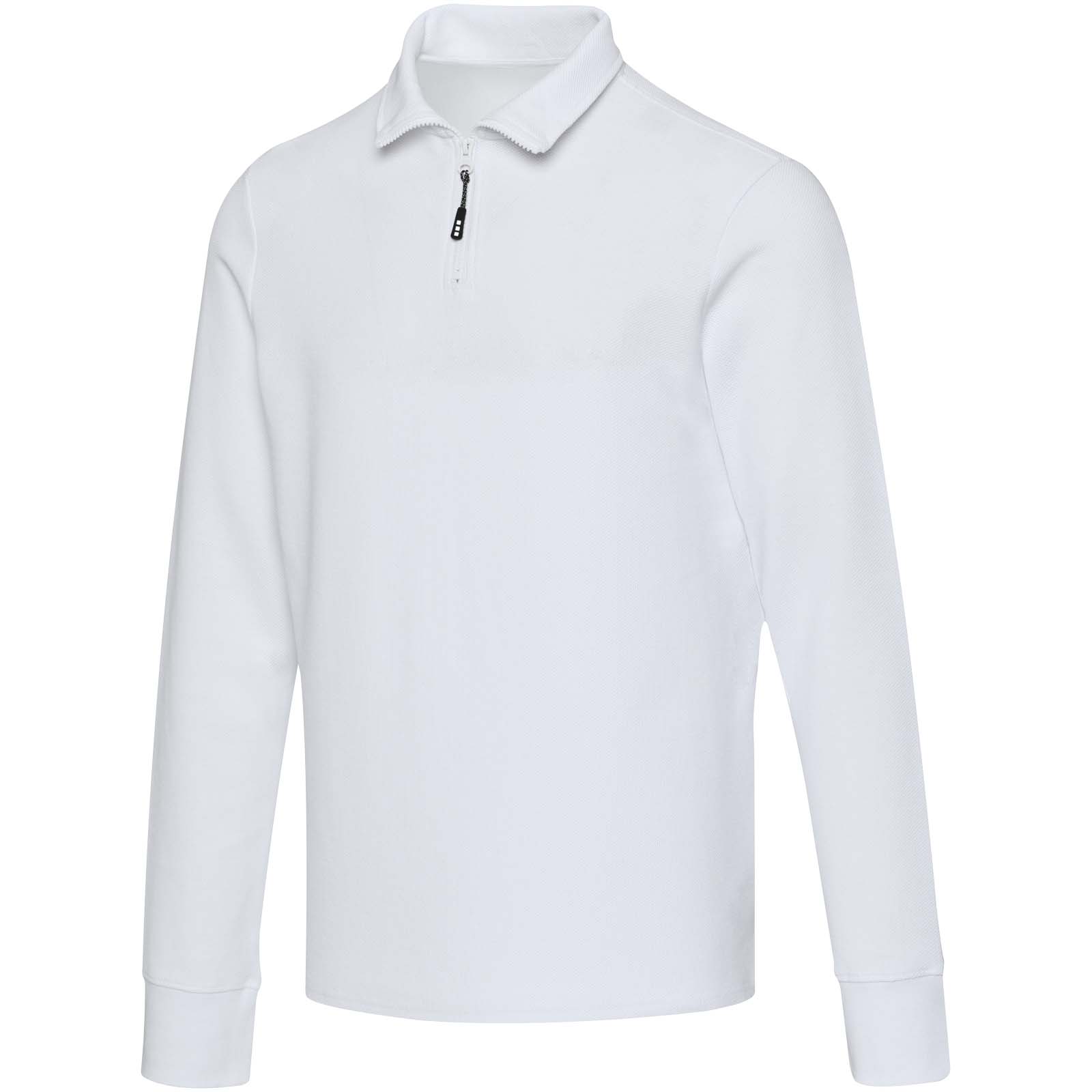 Polo unisexe de 245 g/m² Apollo à manches longues et demi fermeture éclair