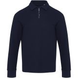 Vue 6 de Polo unisexe de 245 g/m² Apollo à manches longues et demi fermeture éclair