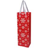 Vue 2 de Sac pour vin avec motif de noel
