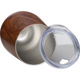 Vue 3 de Gobelet en acier avec optique en bois Brighton