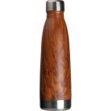 Vue 2 de Bouteille à double paroi avec optique bois Tampa