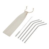 Vue 1 de DRINK HAPPY - Kit paille en acier inoxydable