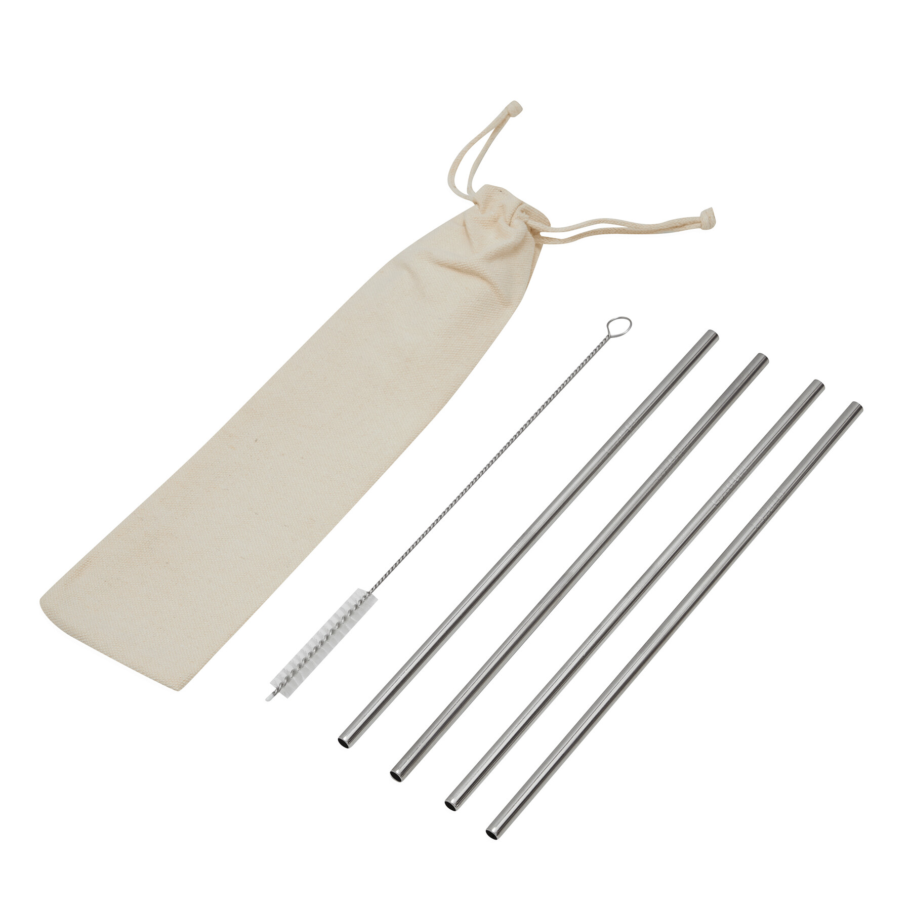 DRINK FRIENDLY - Kit de paille en acier inoxydable