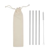 Vue 2 de DRINK FRIENDLY - Kit de paille en acier inoxydable