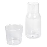 Vue 2 de CALMY - Carafe en verre avec verre