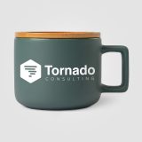 Vue 21 de Café Virtuoso - 355 ml Tasse en céramique avec couvercle en bambou
