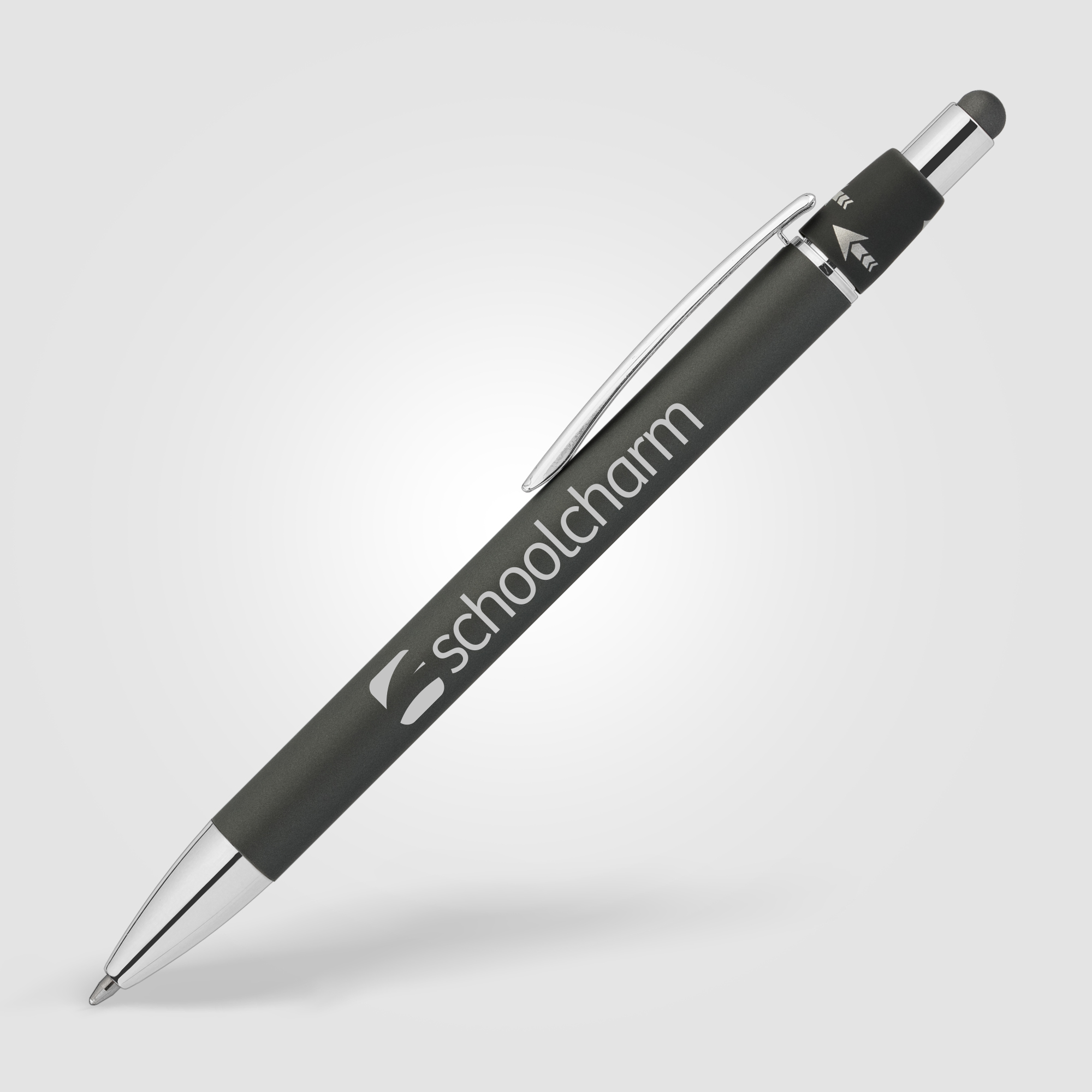Orbit Spinner Stylo en métal chromé avec stylet