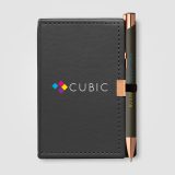 Vue 5 de Coffret Bloc-notes et stylo Crosby en Rose Gold