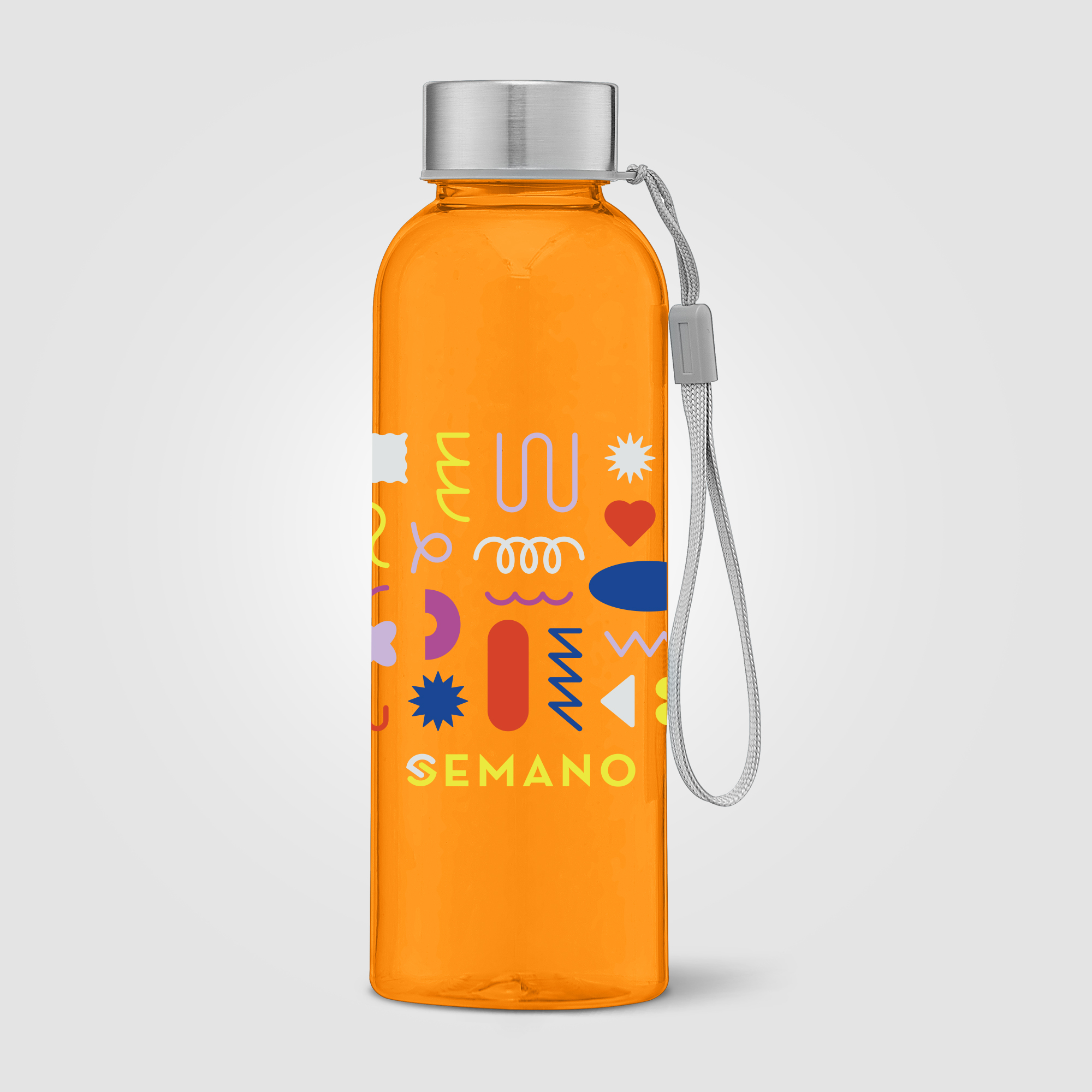 Skye - Bouteille d'eau 500 ml en rPET avec bracelet de poigne