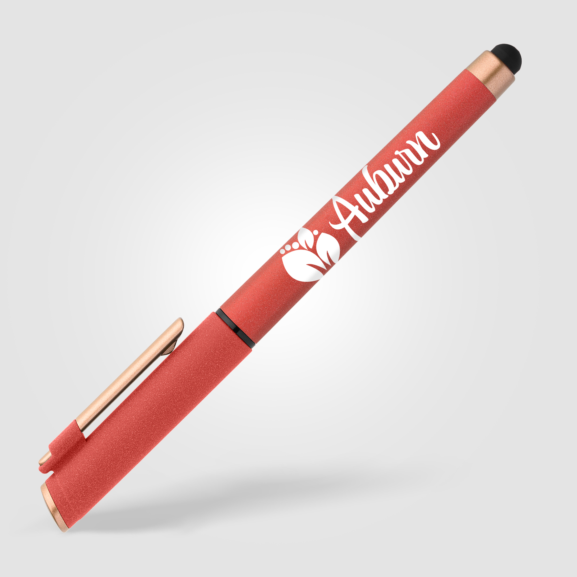 Stylo gel stylet York, plastique recyclé, finition bronze