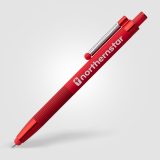 Vue 23 de Stylo Lisbon, aluminium recyclé, monochrome, stylet anti-stress