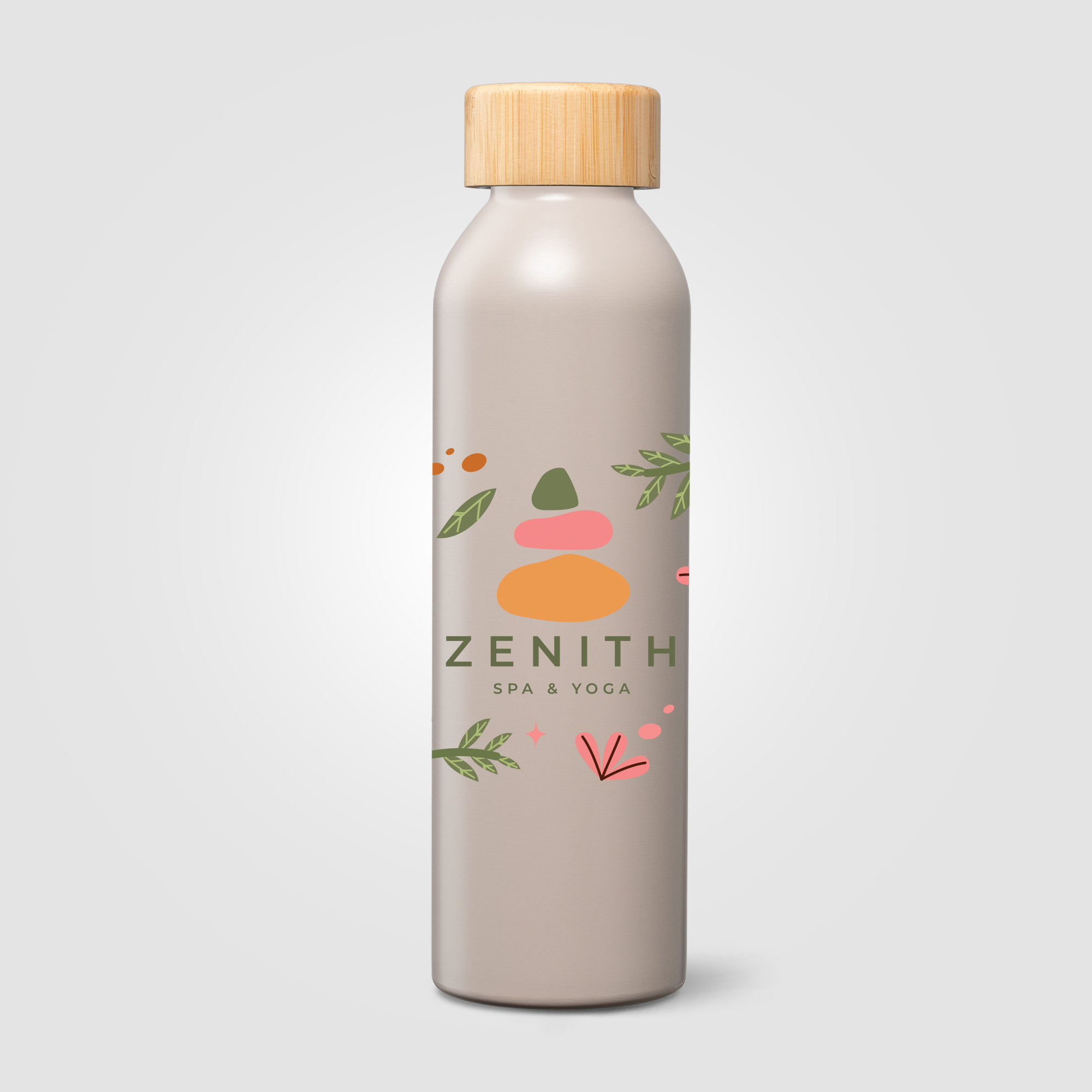 Gourde Eden en acier inoxydable recyclé avec couvercle en bambou – 590 ml
