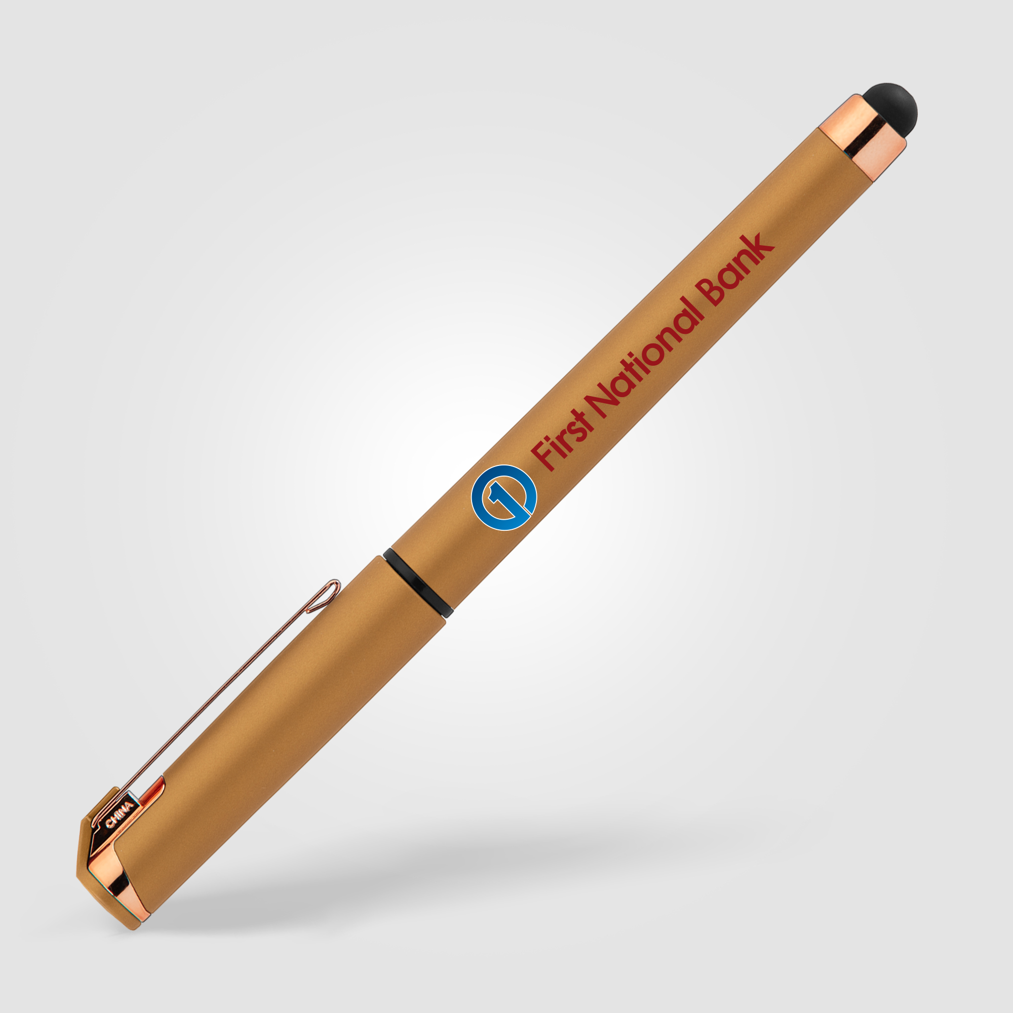 Islander Softy Rose Gold Designer Stylo à gel métallique avec stylet