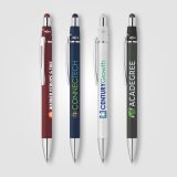 Vue 3 de Orbit Spinner Stylo en métal chromé avec stylet