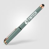 Vue 2 de Islander Softy Rose Gold Designer Stylo à gel métallique avec stylet