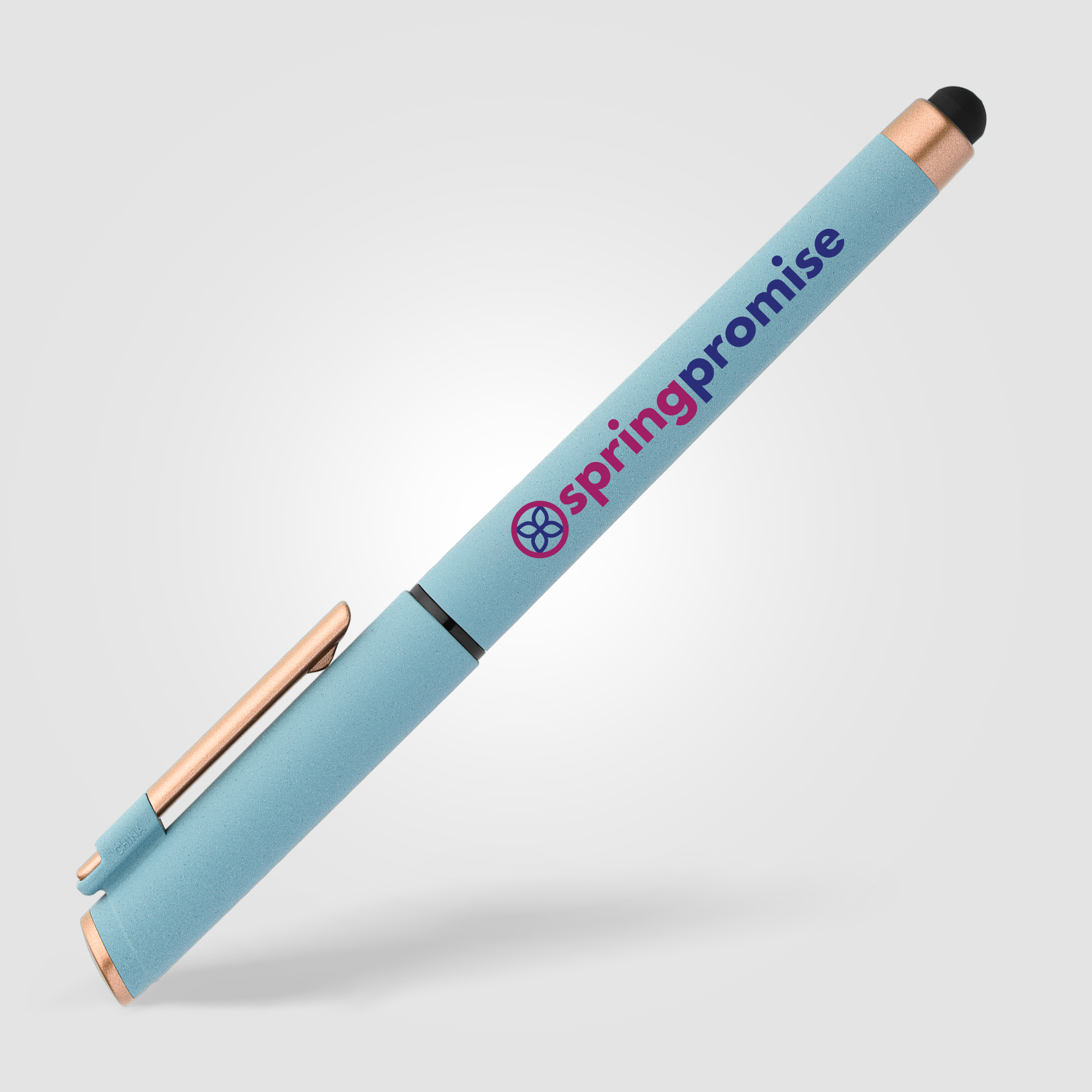 Stylo gel stylet York, plastique recyclé, finition bronze