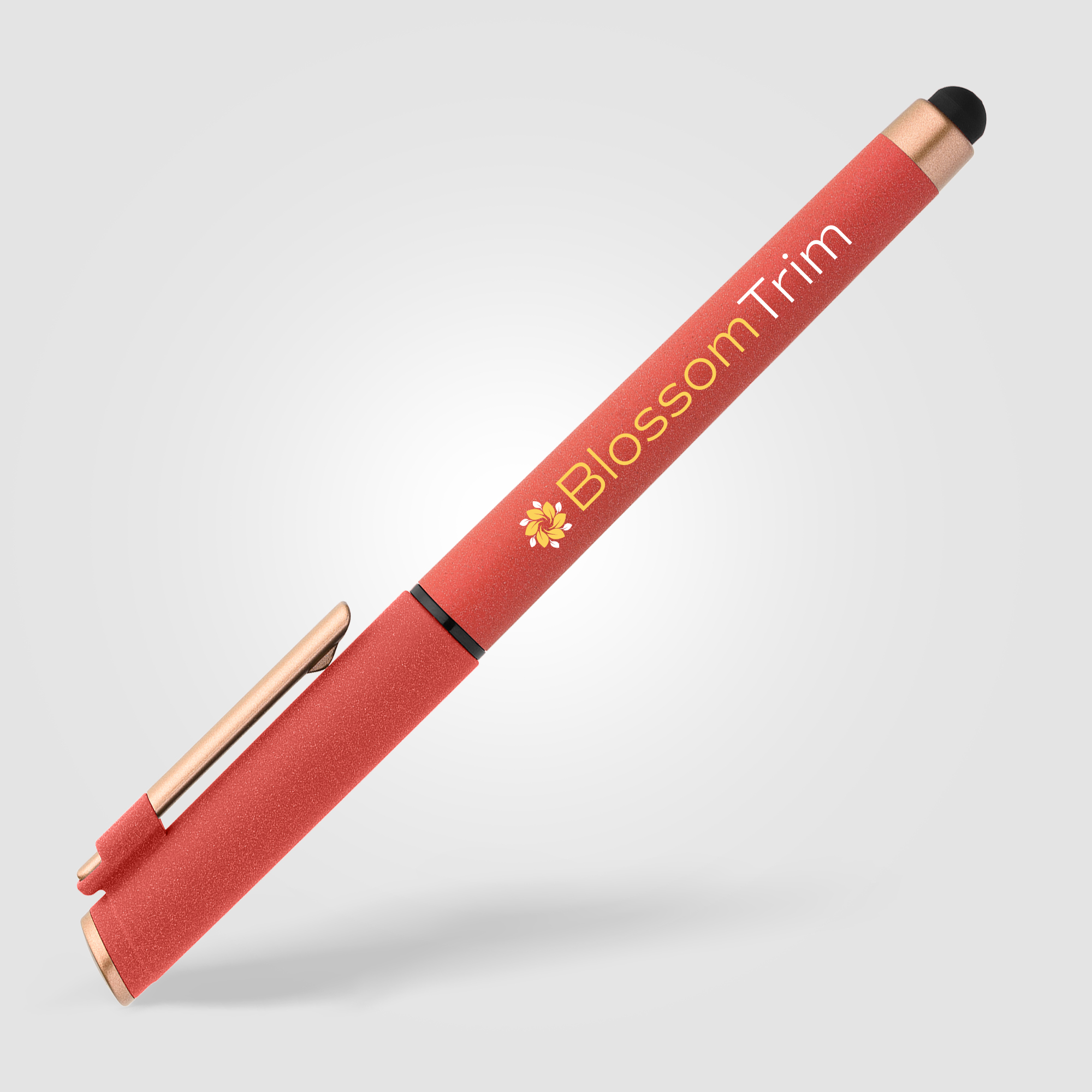 Stylo gel stylet York, plastique recyclé, finition bronze
