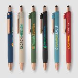 Vue 5 de Stylo bille stylet York, plastique recyclé, finition bronze
