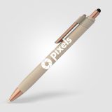 Vue 13 de Stylo bille stylet York, plastique recyclé, finition bronze