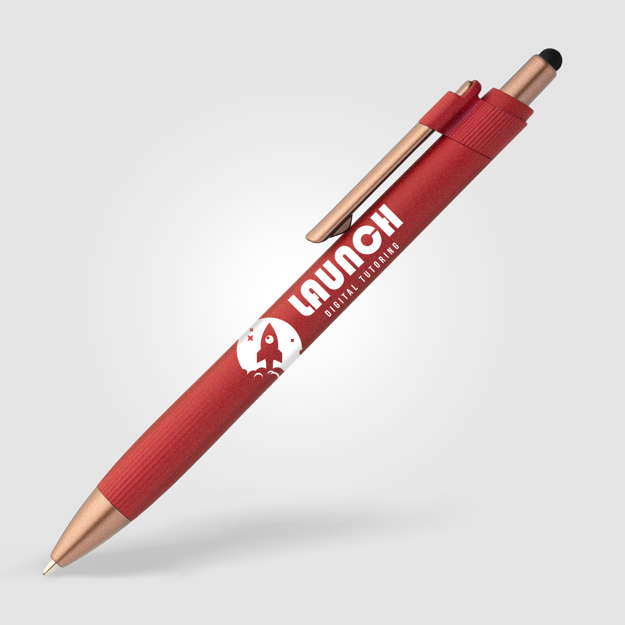 Stylo bille stylet York, plastique recyclé, finition bronze