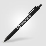 Vue 2 de Stylo Bloom Essentials rétractable en plastique recyclé au toucher doux