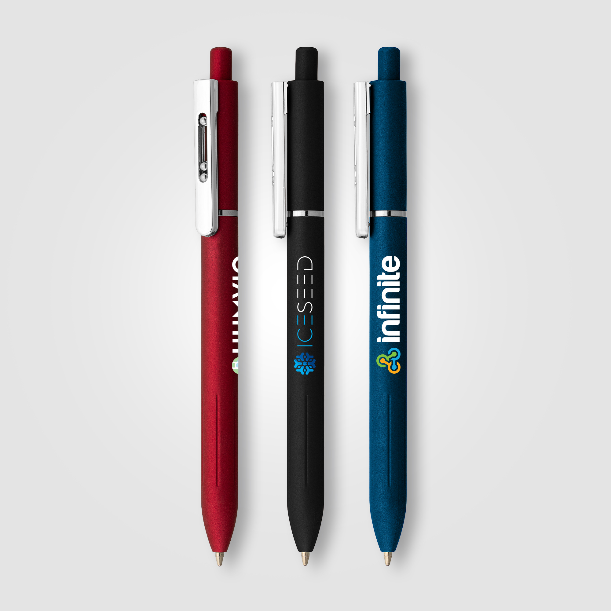 Stylo Lark en plastique recyclé avec clip anti-stress