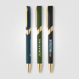 Vue 5 de Stylo Aurelia avec finitions dorées en plastique recyclé